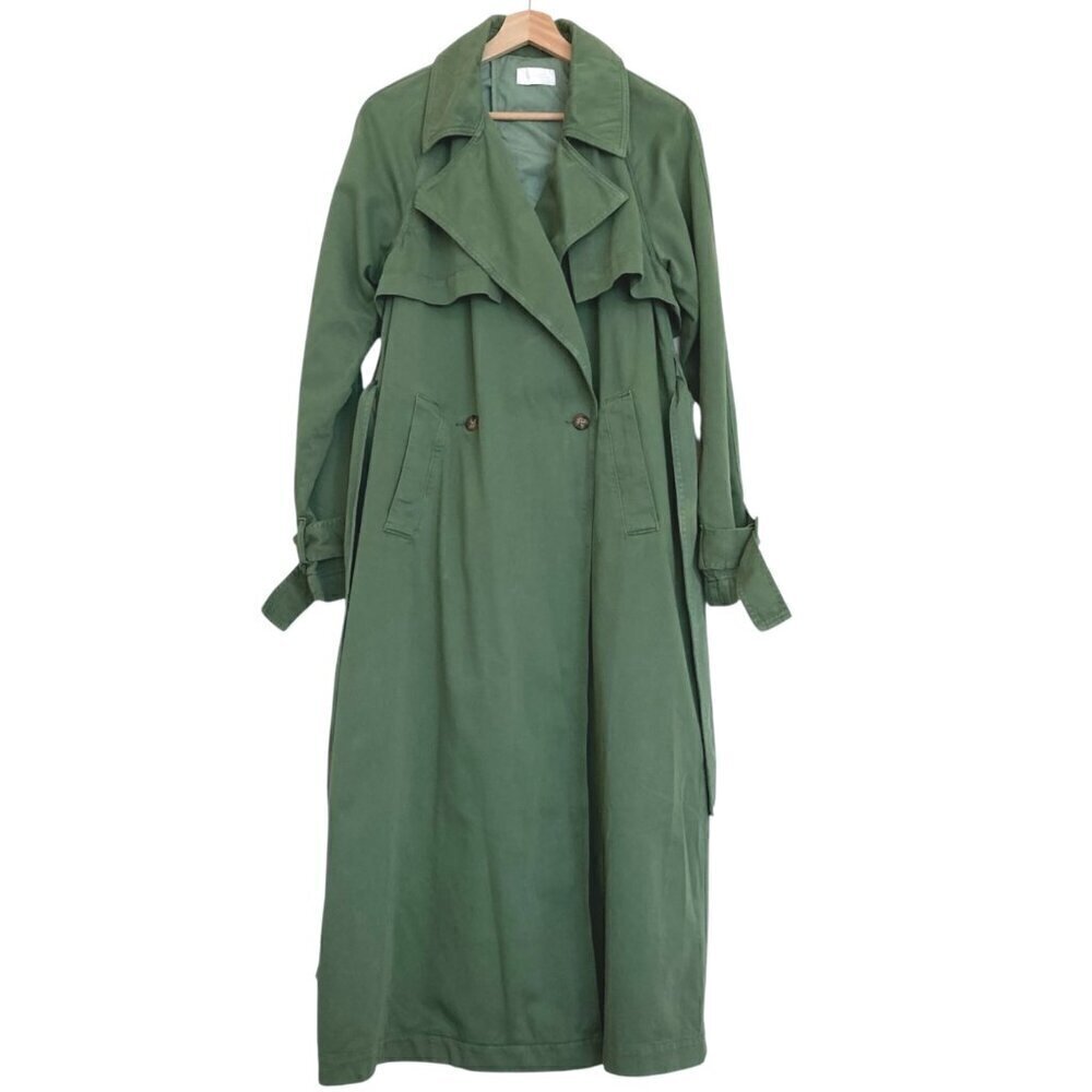 FREE PEOPLE x BOYISH Maxwell Trench Coat S Green - Picture 12 of 16
